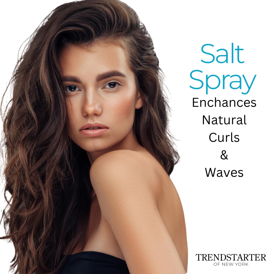 TRENDSTARTER - SALT SPRAY - Texturizing - Volumizing - Beach & Surf Hair Styles - Curl & Wave Enhancing Control - Pre-Styling Solution - Made with Castor Oil (4 Fl. Oz.)