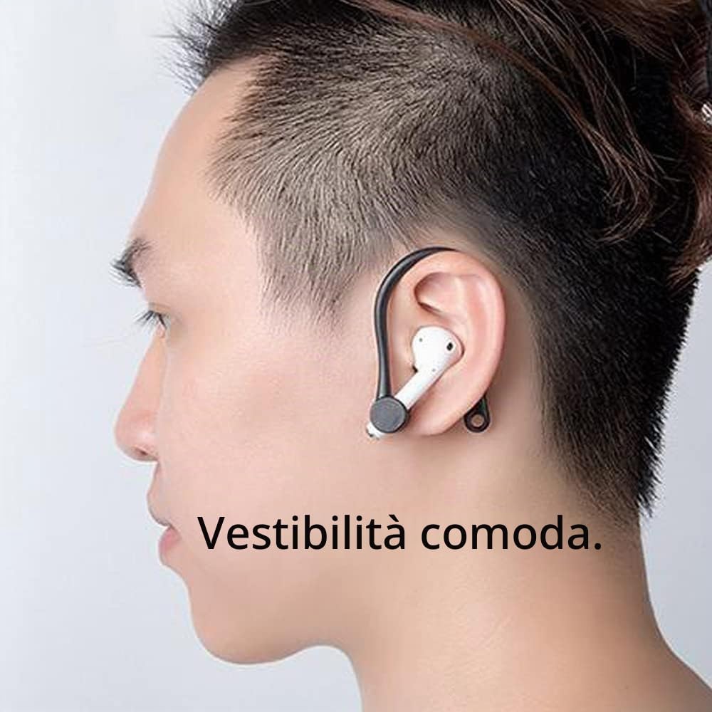 LATRAT 4 pezzi di archetto per auricolari Drop, sport, accessori per cuffie, ganci compatibili, perfetti per sport e attività all'aperto, comfort duraturo