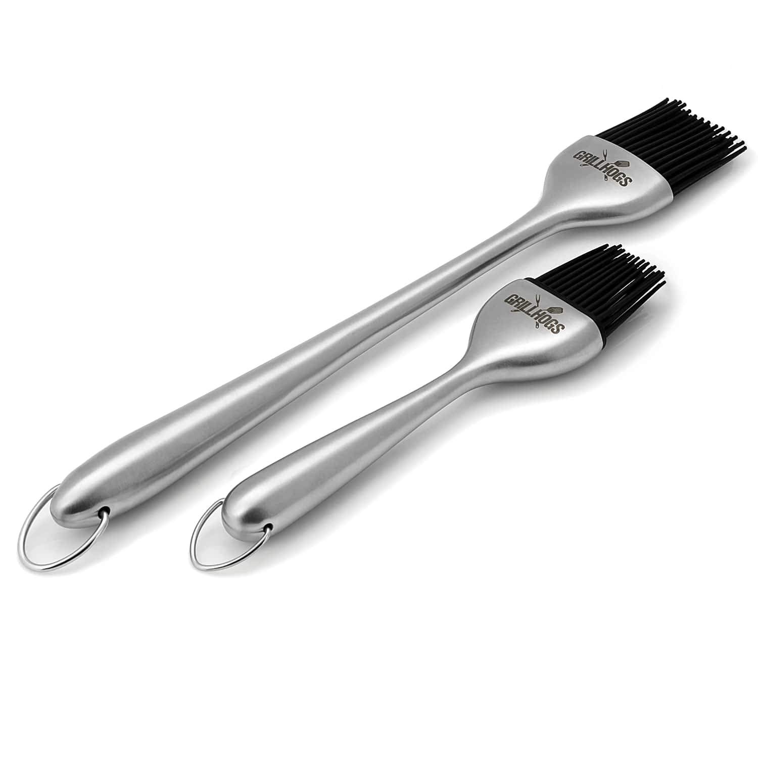 BBQ/Grill Basting Brush - 12 Inch Stainless Steel Handle With Silicone Bristles - Baste Food On The Grill With Ease - One Year Guarantee!