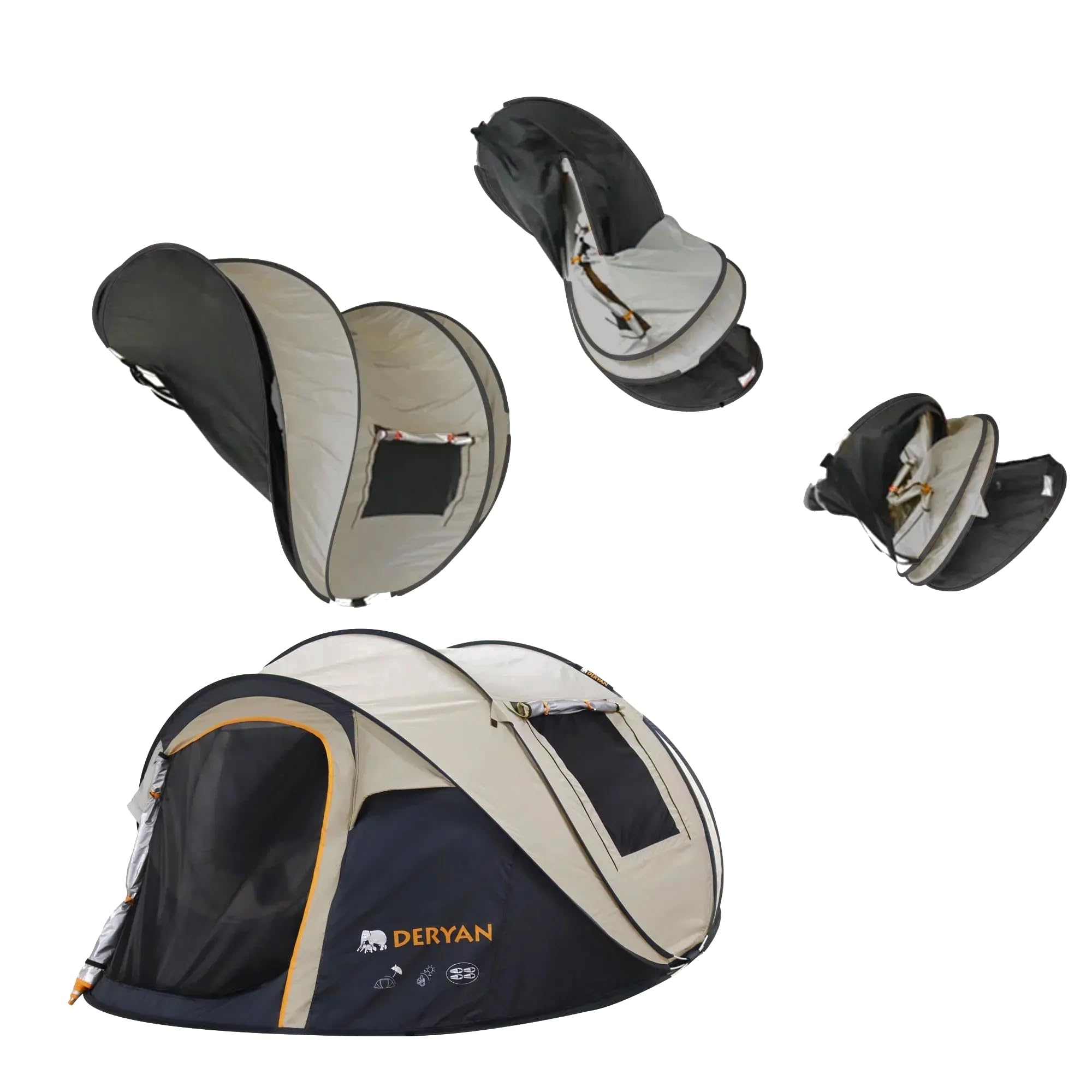 DERYAN Pop-up tent voor 4 personen