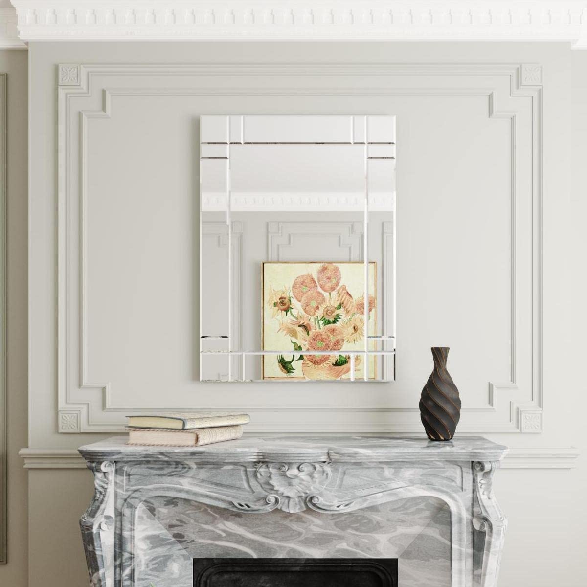 SOLRIG Wall Mounted Mirror, 30" ×22" Rectangular Hanging Mirrors Vanity Mirror for Bathroom, Bedroom, Living Rooms Modern Home Decor