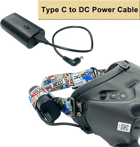 Miniatura 4 de JCHPINE Head Strap and Power Cable for DJI FPV Goggles V2, Short Power Supply Line and Headband Strap for DJI FPV Combo Accessories