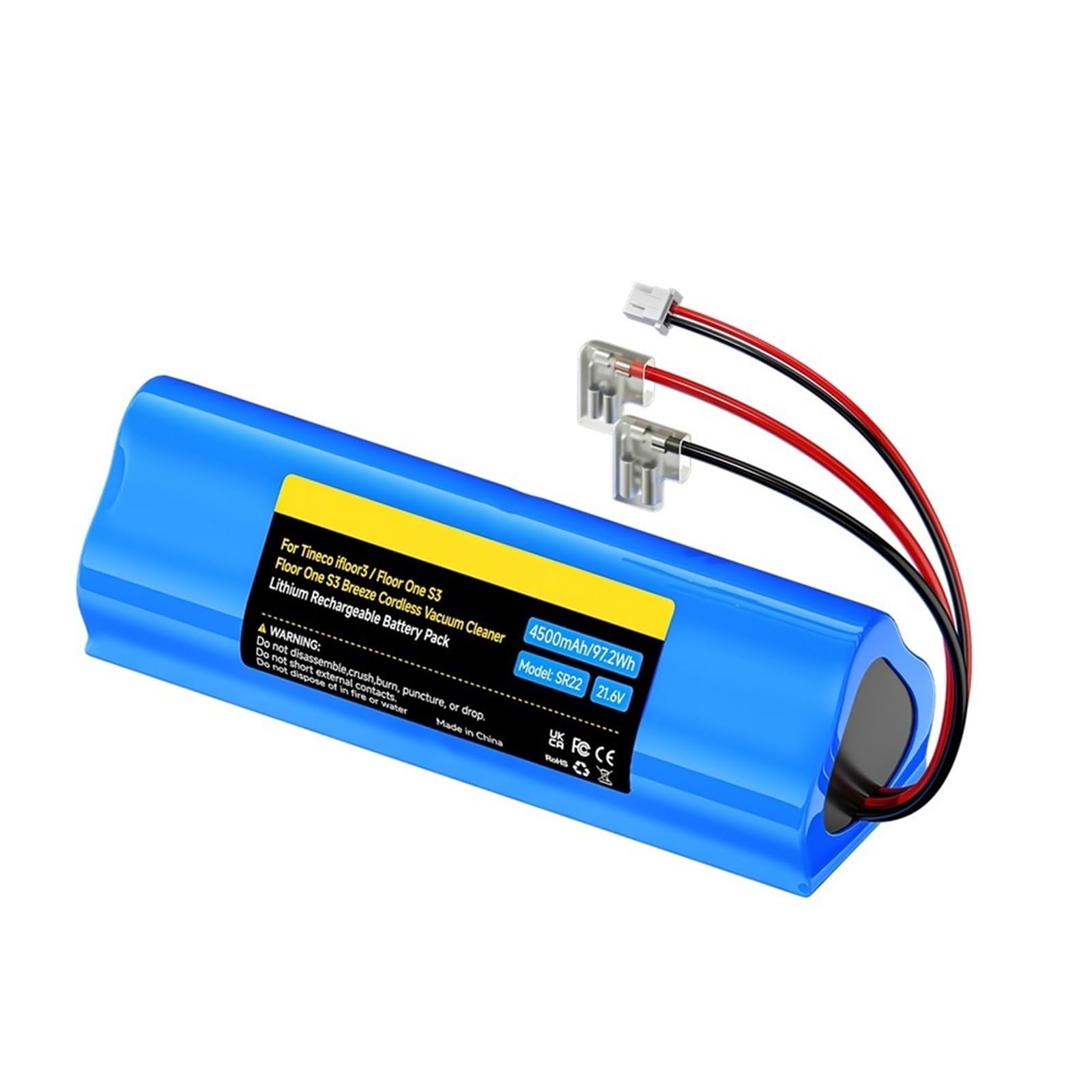 Vacuum Cleaner Replacement Battery Compatible With Tineco FLOOR ONE S3 /FW25M-01 FW25W-01 HF10E-01 S3-01(1PC Battery)