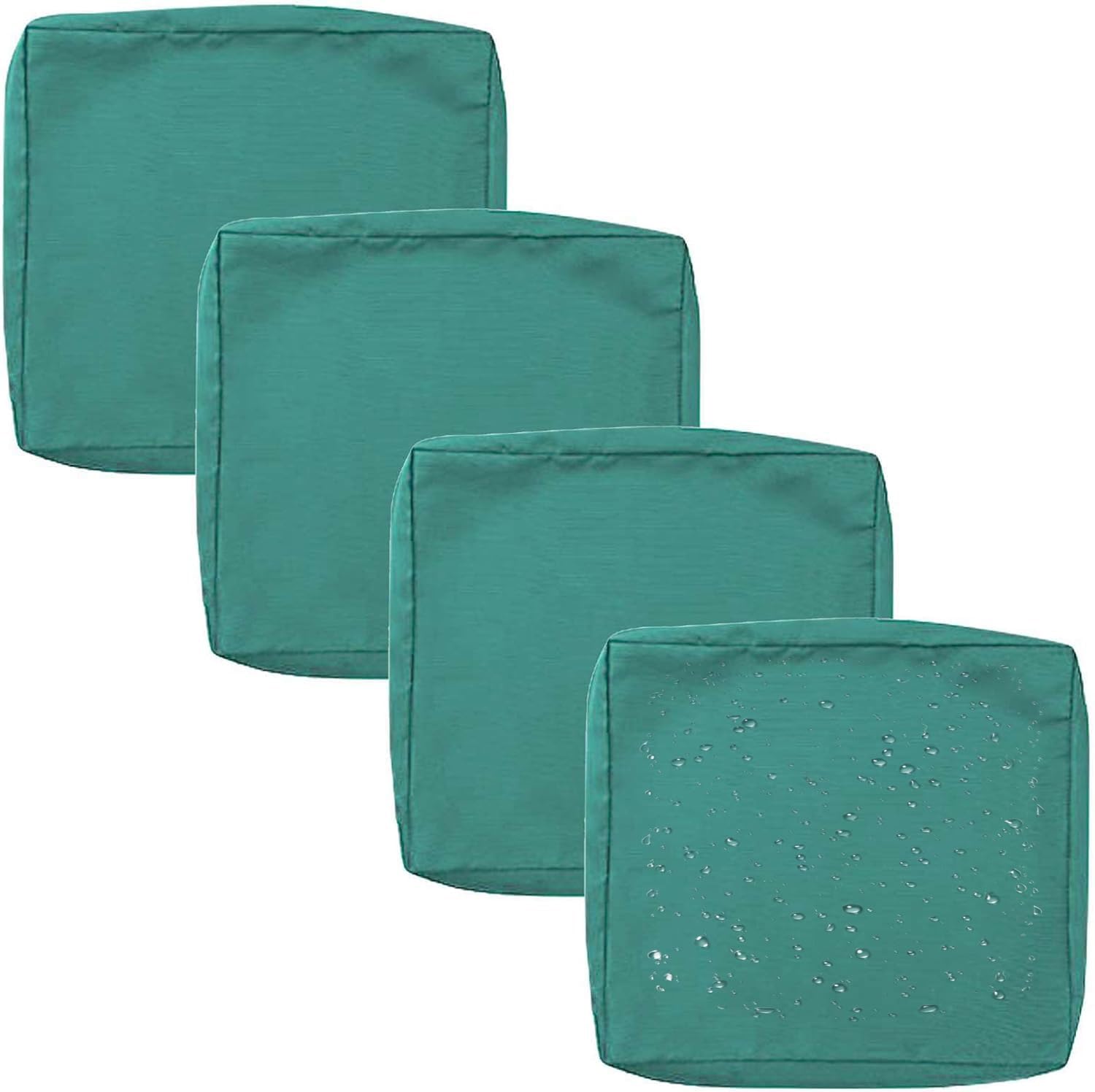 1/2/4 Pack Waterproof Sofa Seat Cushion Covers with Zipper for Outdoor and Indoor/Patio/Garden/Rattan/Chairs Furniture Protectors Cover 50/60cm Cushion Slipcover Removable(Color24,55x45x10cm (4pcs)) — image 1