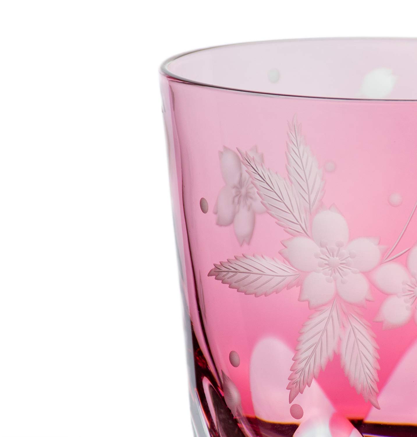 Amazon | 根本硝子 ロックグラス [ 赤/桜吹雪 / 約直径8.2×高さ8.7cm