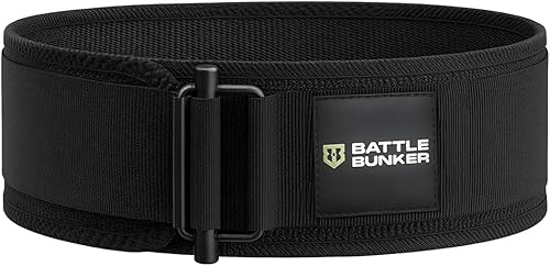 Miniatura 10 de Battle Bunker Cinturón híbrido – Cinturón de levantamiento de pesas autoblocante para un máximo apoyo y estabilidad – Cinturones de gimnasio para