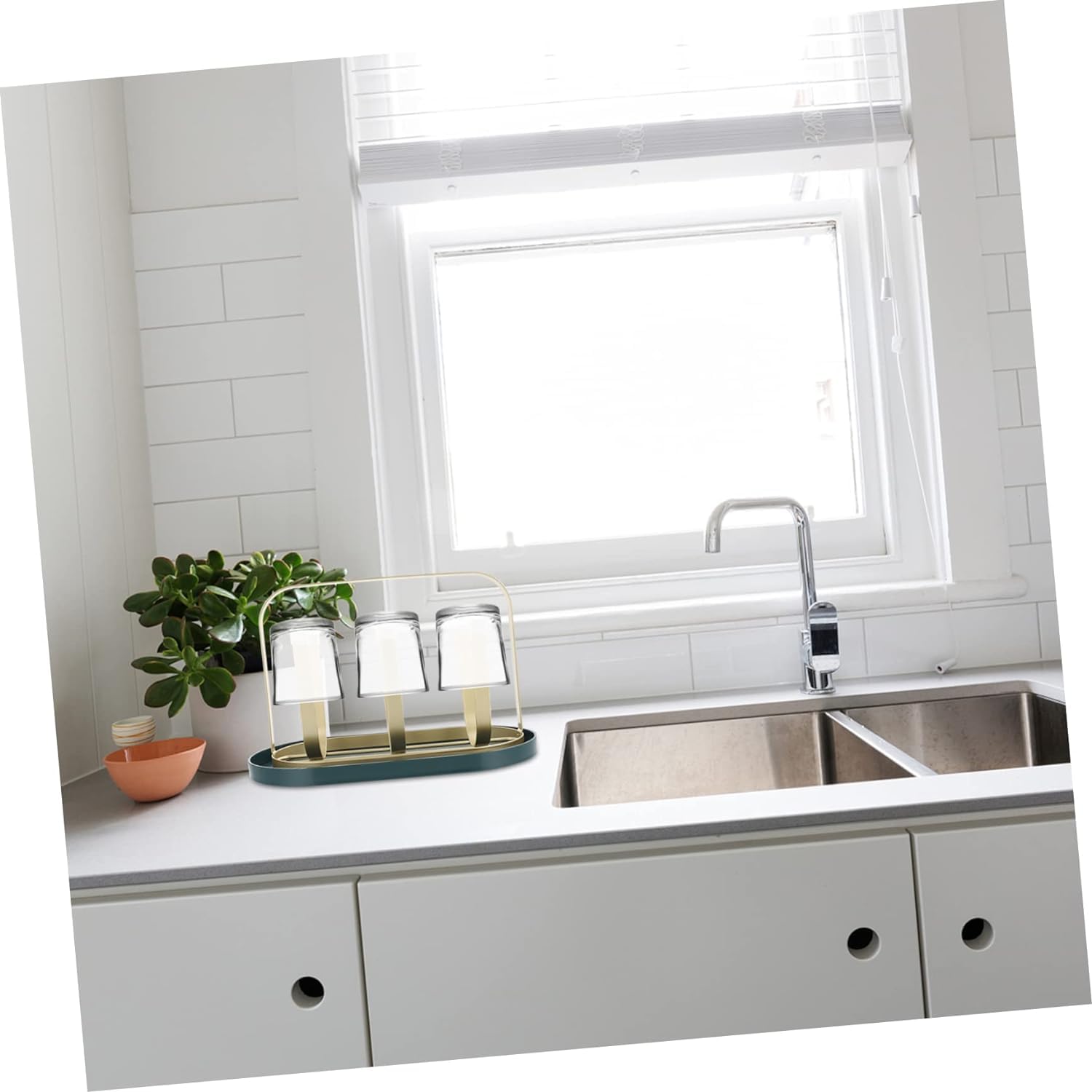 Wassergläser, Tassenbaum, Getränkehalter, Tassenhalter, Tassenständer, Tassen-Organizer, aus Metall, Wand-Tassen-Organizer, Kaffeetassenständer, Trinkbecher-Aufhänger, Tassendisplay(A)