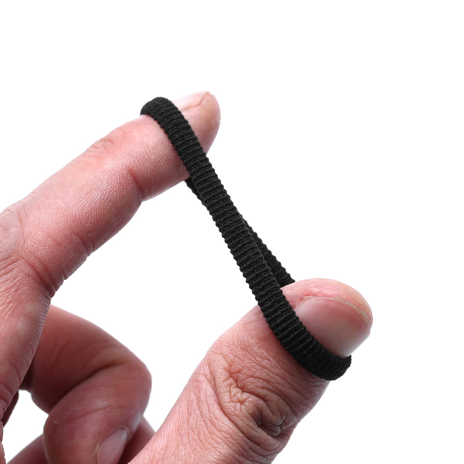 Ligas para el cabello, mini bandas negras sin costuras, suaves y elásticas, soportes para cola de caballo (100 unidades) 2