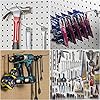 VEVOR Pegboard Combination Kit 11in X 11in Plastic Pegboard 4 Panels Peg Board Wall Organizer Kit With Accessories For Garage Tool Storage Kitchen Living Room Craft Room Office Bathroom Home Black In - View #2