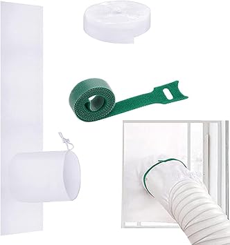 Air Conditioning Window Seal, Seal Window Plate, Air Conditioning Window Kit, Window Panel, Window Seal, Window Sealing, Replacement Parts, Keeps Your Room Cool! Freely Adjustable, Improves Sealing