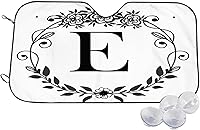 Vista 10 de Parasol personalizado para parabrisas de automóvil, ajuste universal, diseño de flores, letra Z, mantiene tu vehículo fresco, reflector de calor