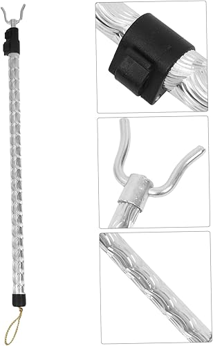 Miniatura 8 de Cabilock Varilla de secado retráctil de aluminio para armario y balcón y fácil de usar, fuerte capacidad de carga para ropa y decoraciones navideñas