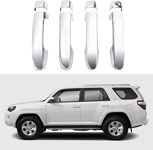 Cubierta para manija de puerta compatible con Toyota 4Runner 4WD N280 Prado J150 2010-2022 2016 2017 2018 2019 2020 2021 Accesorios de estilo de