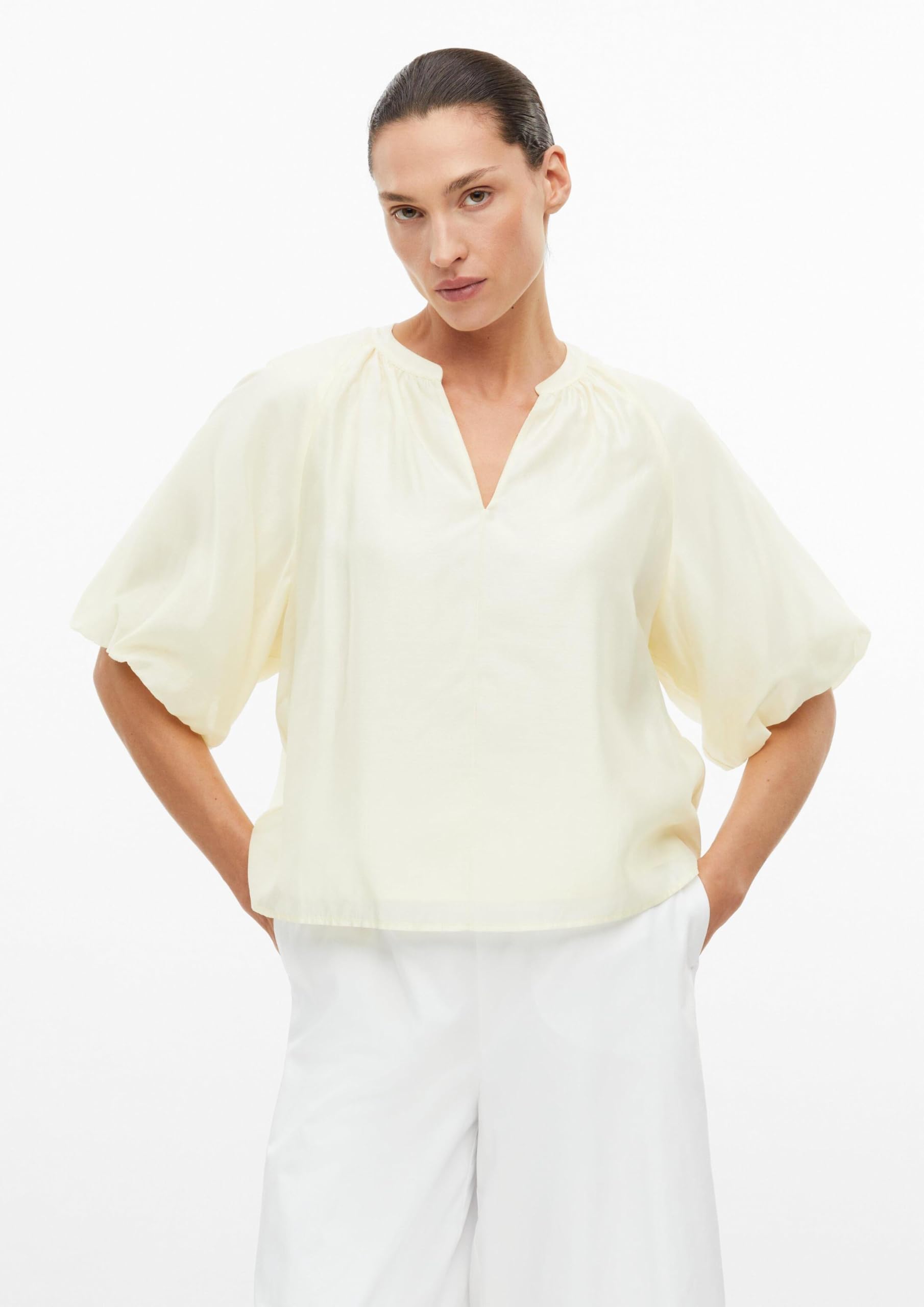 s.Oliver Black Label Damen 2179096 Bluse mit Puffärmeln (1er Pack)
