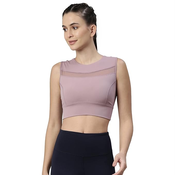 Women's Polyester Padded, with Removable Pads Wire Free Sports Bra