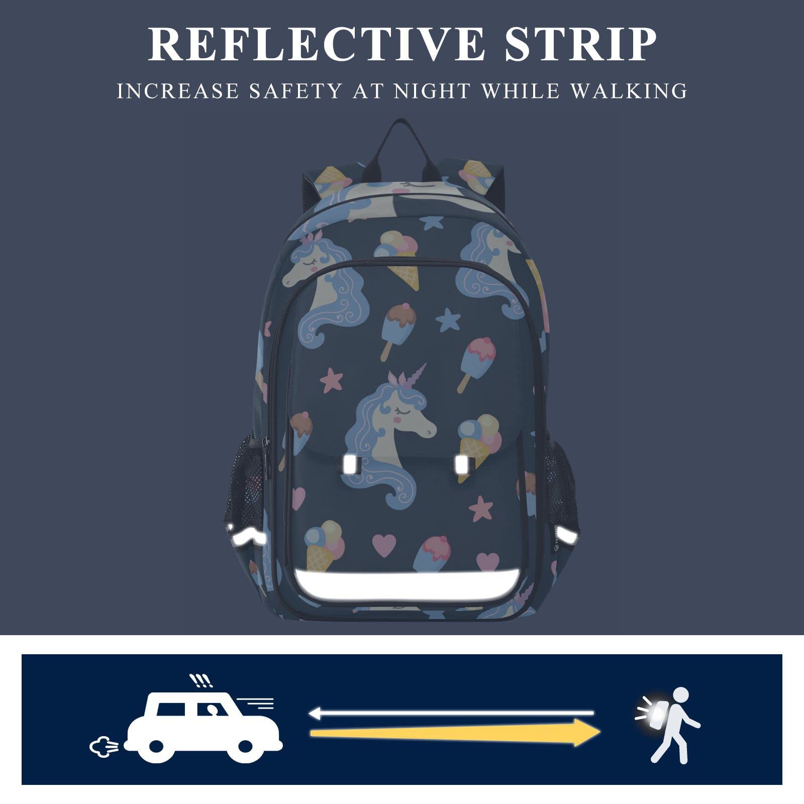 Vnurnrn Süße Geschenke Für Engel Einhorn Stern Schulter Rucksack Kinderrucksack Für Schule Mädchen Jungs Büchertasche Schülerrucksack mit Laptop Rucksäcke