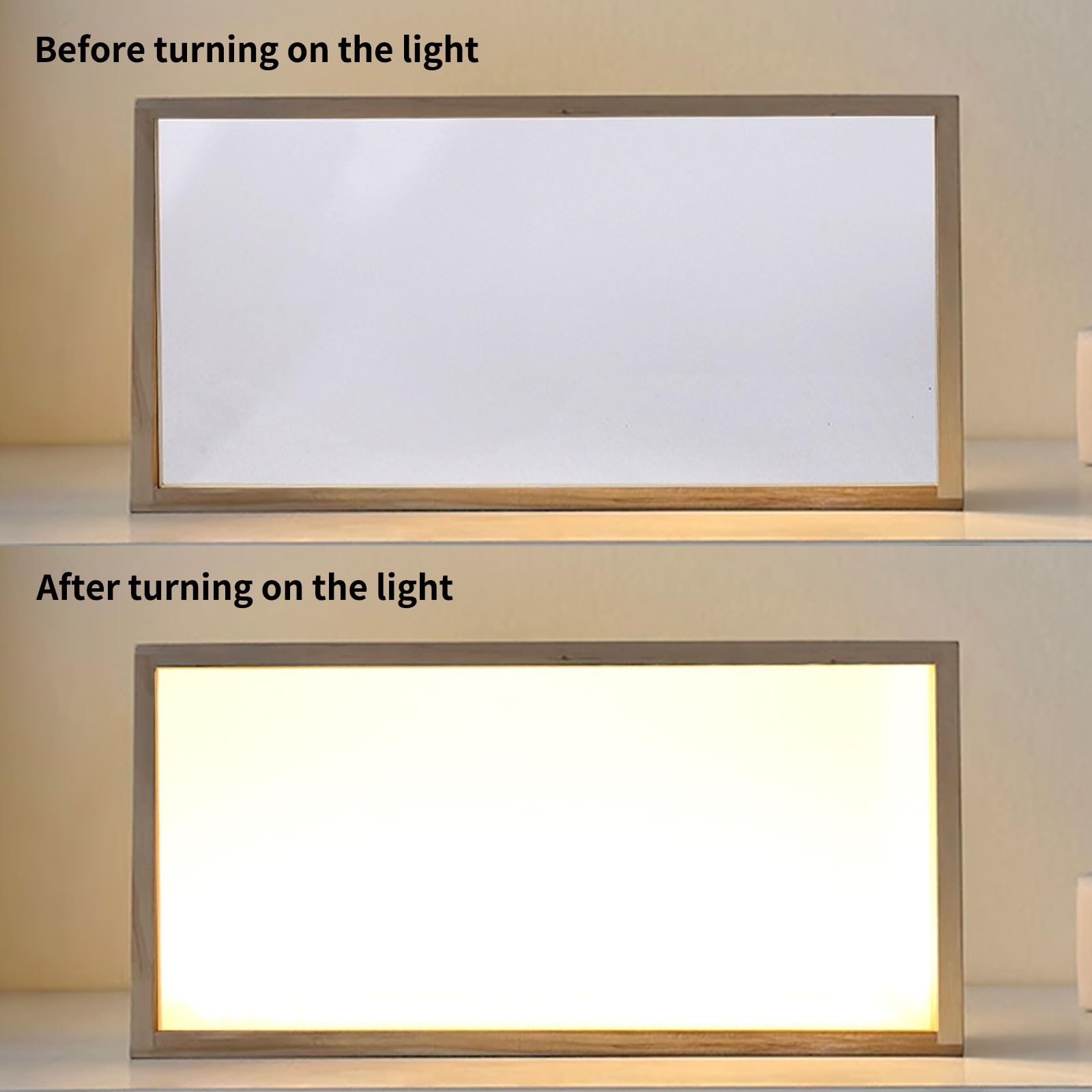 3D Bilderrahmen zum Befüllen,Objektrahmen Holz,leuchtender Fotorahmen, LED-Display-Artikelrahmen, DIY Vitrine Rahmen für Objekte,Blumen Schattenbox,Dekorative Bilderrahmen für Zuhause,Wohnzimmer,Hotel