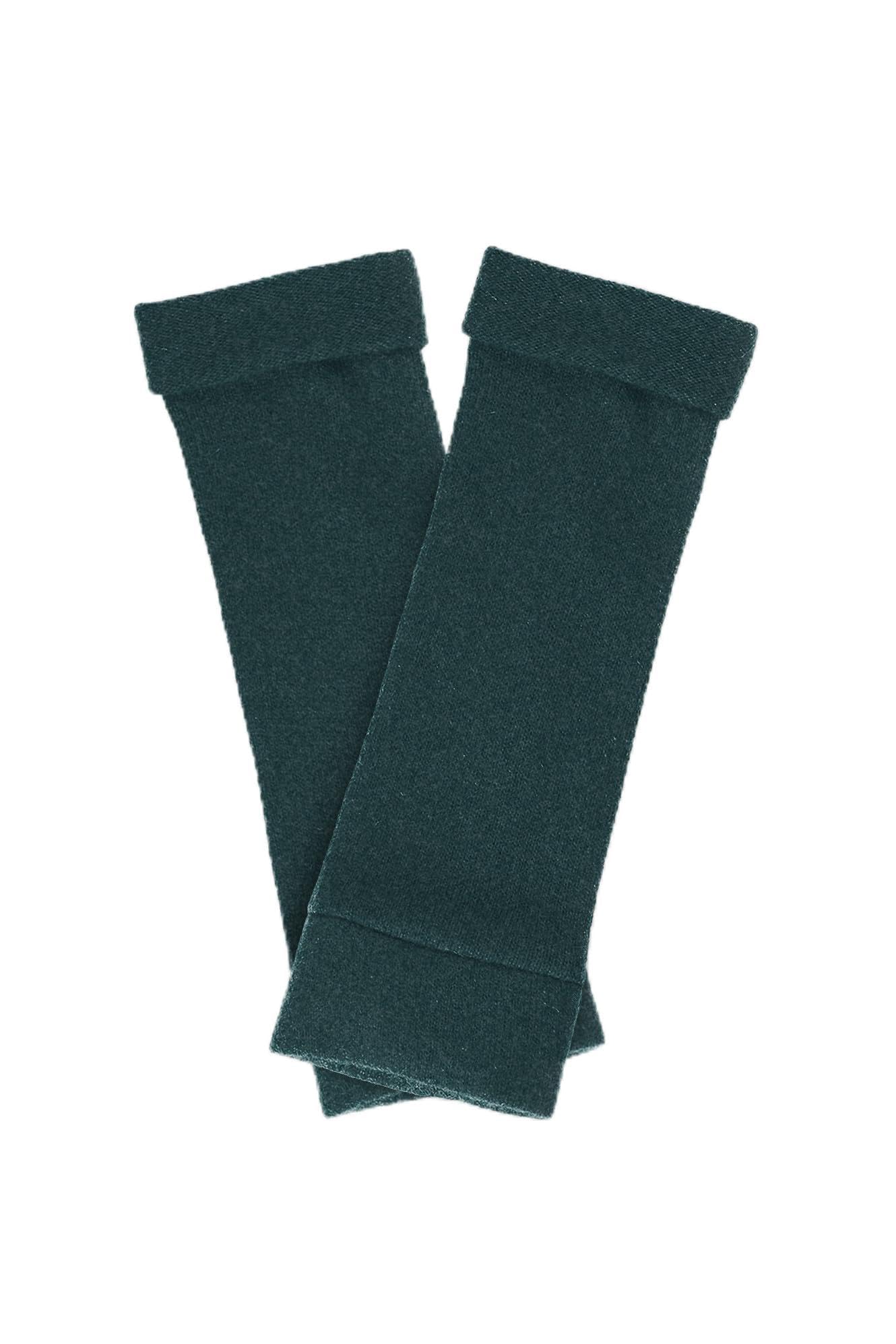 Turtle Doves Mens 100% Recycled Cashmere Fingerless Gloves (Green)