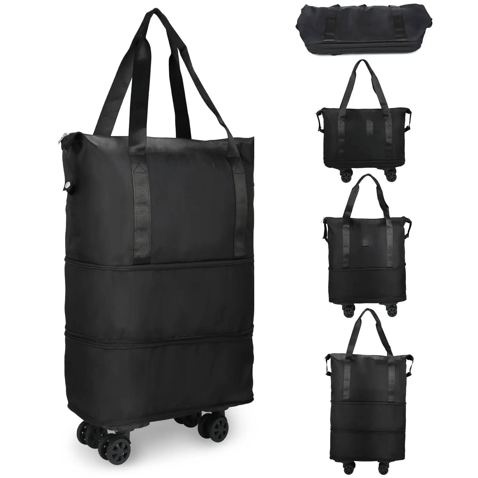 vivito Expandable Foldable Rolling Duffle Bag with Wheels | 80L Large Capacity, Lightweight Travel Luggage with Handle for Men & Women – Waterproof, Durable, and Packable (Pack of 1)-picture-27