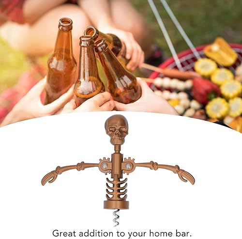 Miniatura 2 de Sacacorchos de calavera Abridor de botellas de vino Herramienta de apertura de esqueleto Sacacorchos de metal Hueso Vino tinto Vino tinto Vino con