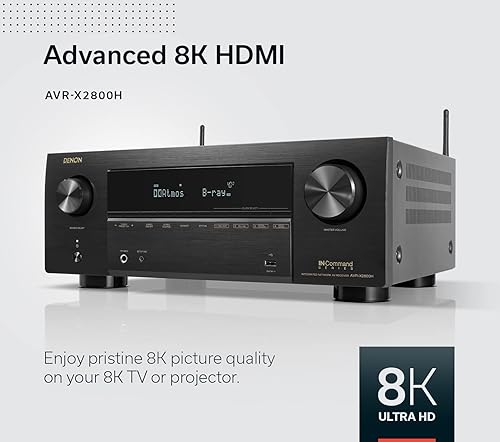 Miniatura 2 de Denon AVR-X2800H - Receptor de 72 Ch modelo 2022 - AVR de cine en casa UHD 8K 95W x 7 transmisión inalámbrica a través de HEOS incorporados