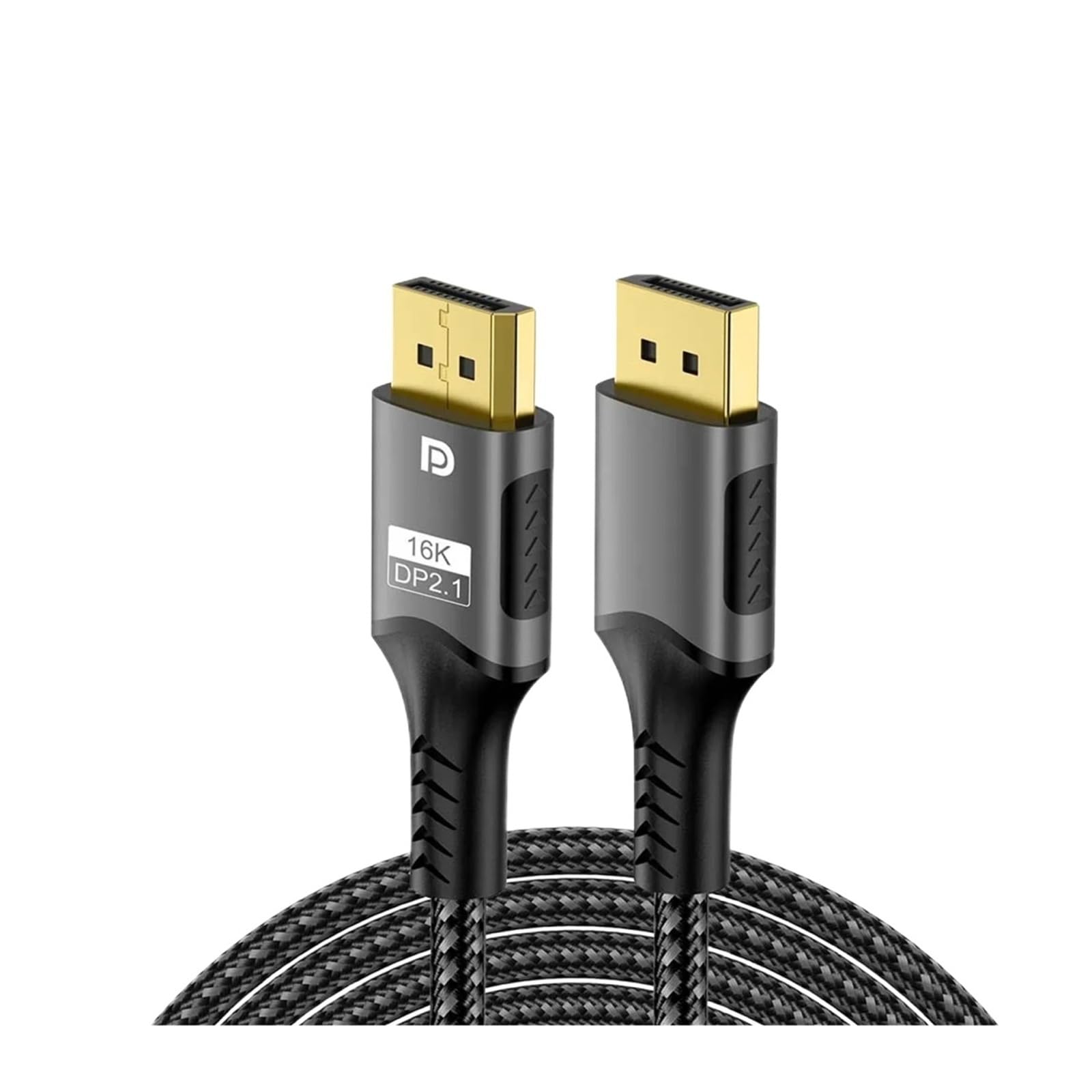 Câble DisplayPort 2.1 (16K À 30 Hz/8K À 60 Hz/120 Hz, 80 Gbit/s) – Compatible Avec Les Téléviseurs HD/Box, For Un Visionnage Ultra HD.(16K DP 2.1,3m)