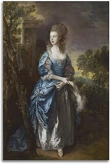 Thomas Gainsborough Portrait of The Hon. Frances Duncombe 1777 Wall Art Poster Wall Art Scroll Canvas Painting Picture Living Room Decor Home 08x12inch(20x30cm)