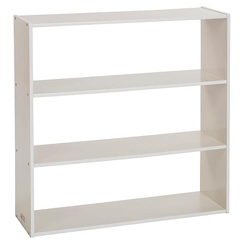 Miniatura 13 de ECR4Kids Streamline Armario de almacenamiento de 3 estantes, 36 pulgadas de alto, pantalla de doble cara, gris lavado Natural,Blanco Cal,Gris (Grey