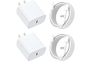 Beasaf Fast Charger: 20W USB-C Wall Charger with 6ft Cable for iPhone 14/13/12 Series