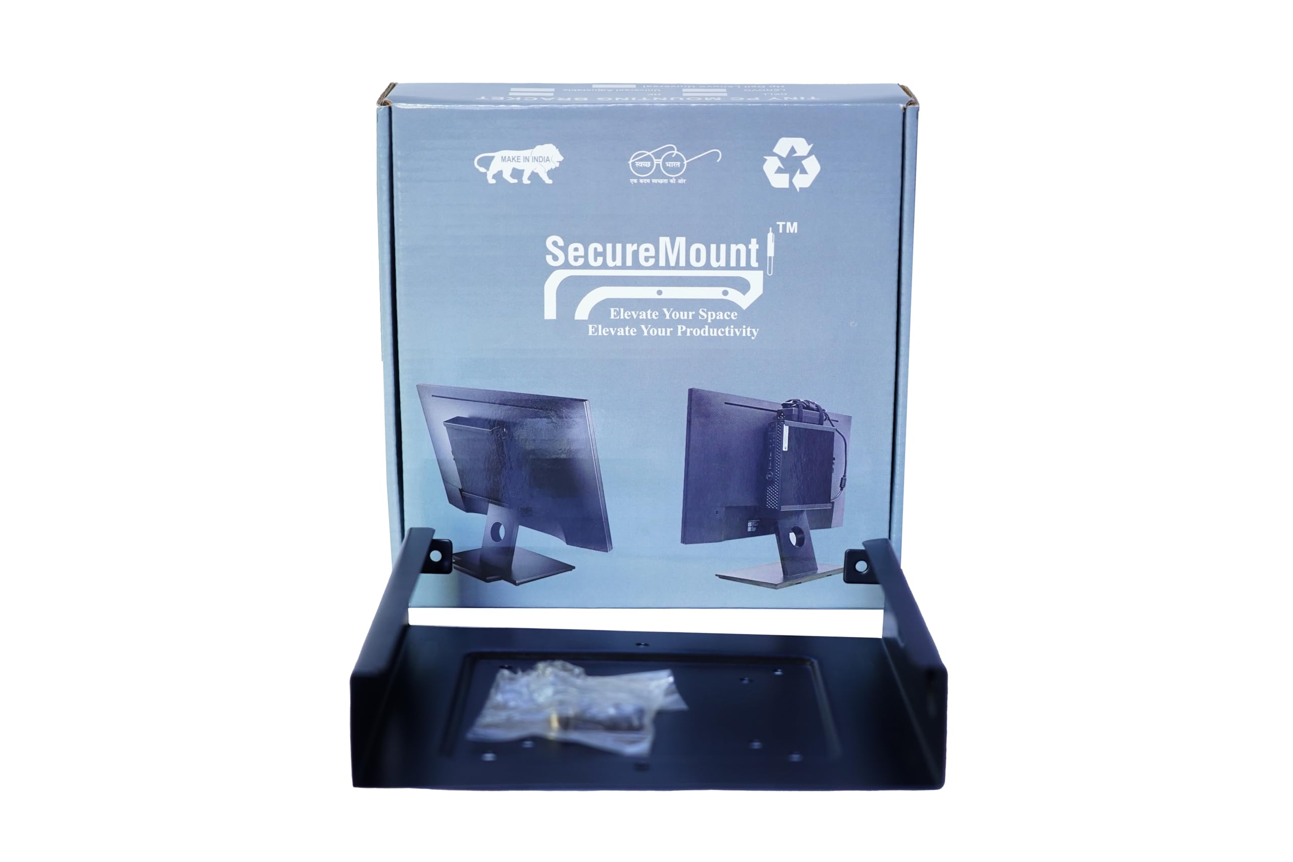 SecureMount VESA Mount Compatible with Lenovo Thinkcentre Tiny ( Monitor - Under Desk & Wall Mount)-image-32