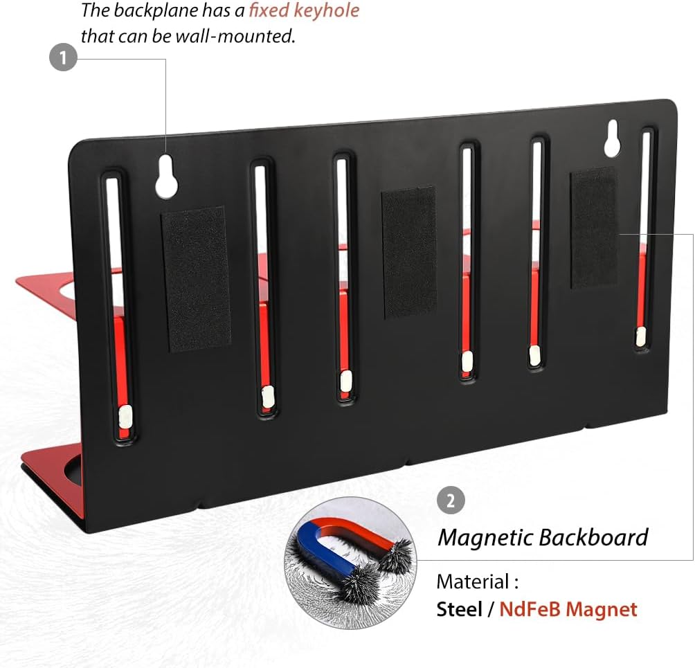 FIRSTINFO A1630 Three Cans Magnetic Steel Aerosol Spray Can Holder, Wall and Toolbox Mount Storage Organizer for Garage and Workspace (Stand Only)