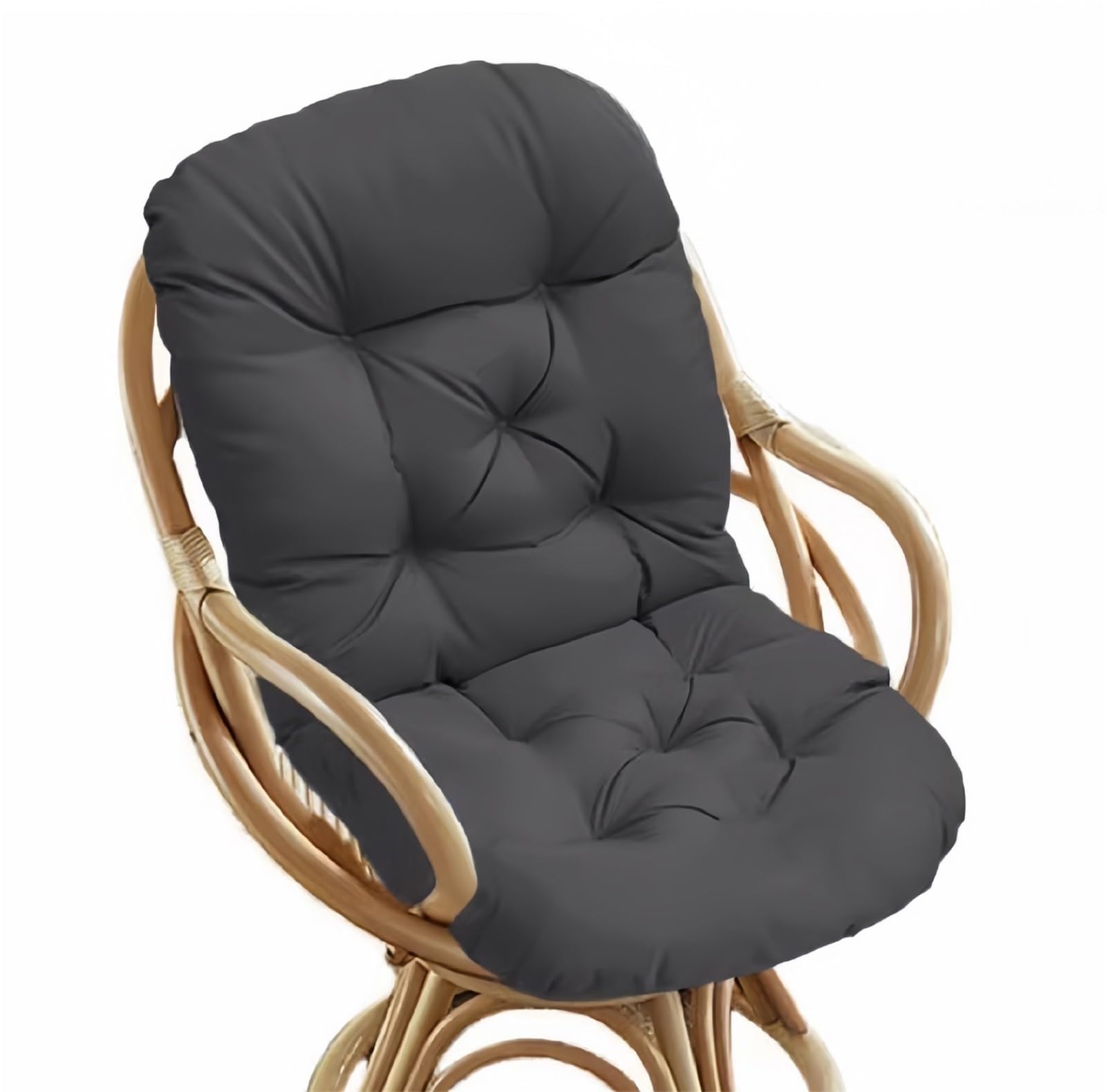 Schaukelstuhl Auflage Wasserdicht Rattan, Weich Verdickt Sitzkissen Rückenlehne Polster, Ersatzpolster Hochlehner Auflagen für Wohnzimmer, Garten, Indoor Outdoor(A10,120 x 60 cm)
