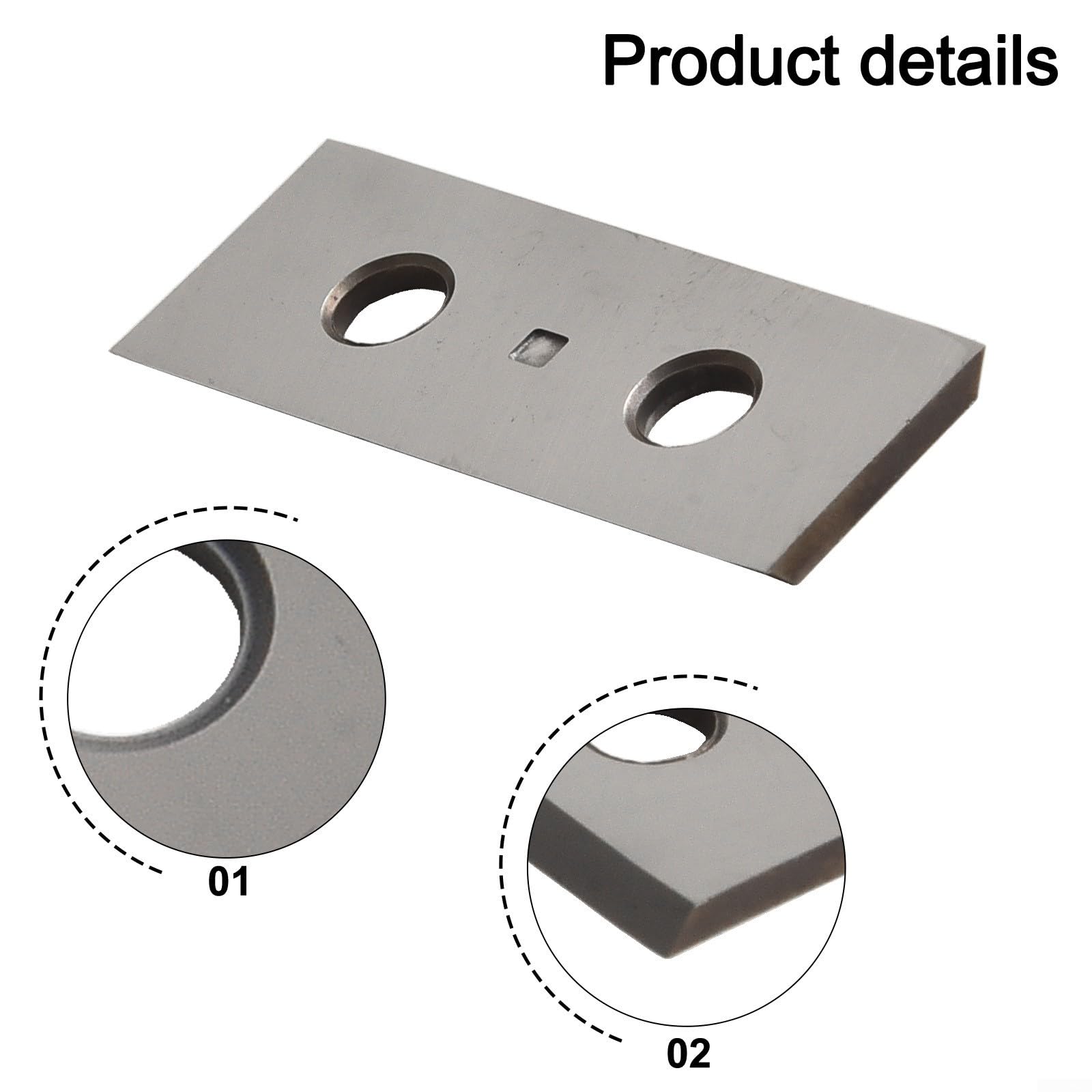 Lot de 10 pièces en carbure cémenté 30 x 12 x 1,5 mm 35° pour tour à bois, inserts indexés en carbure cimenté, 2 lames réversibles