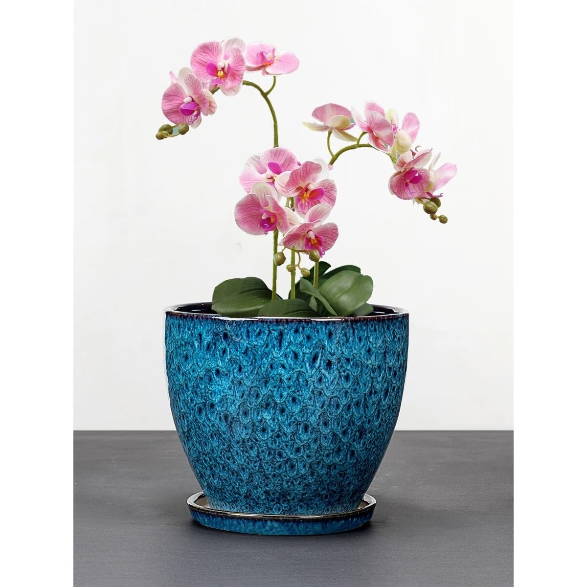Doniczka 25,5 * 22 cm Pogrubiona doniczka ceramiczna do użytku domowego z dzieloną tacką Duża doniczka na kwiaty i zielone rośliny Doniczka