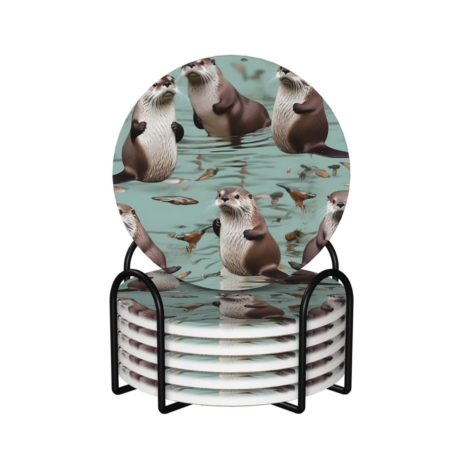 Dessous de verre céramique loutre : protégez votre table basse des rayures et taches