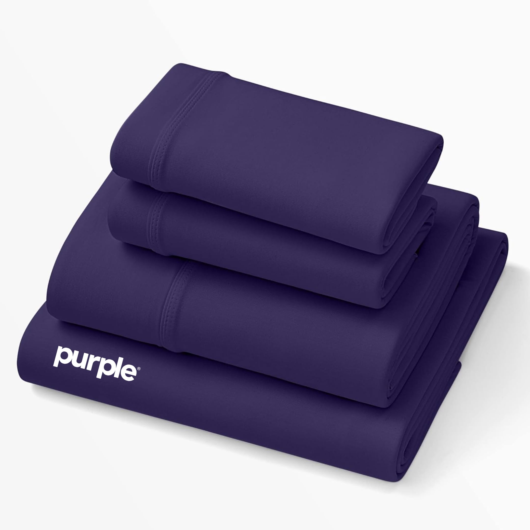 Photo 1 of Purple SoftStretch Sheet Set, Queen, Rayon Blend from Bamboo Viscose