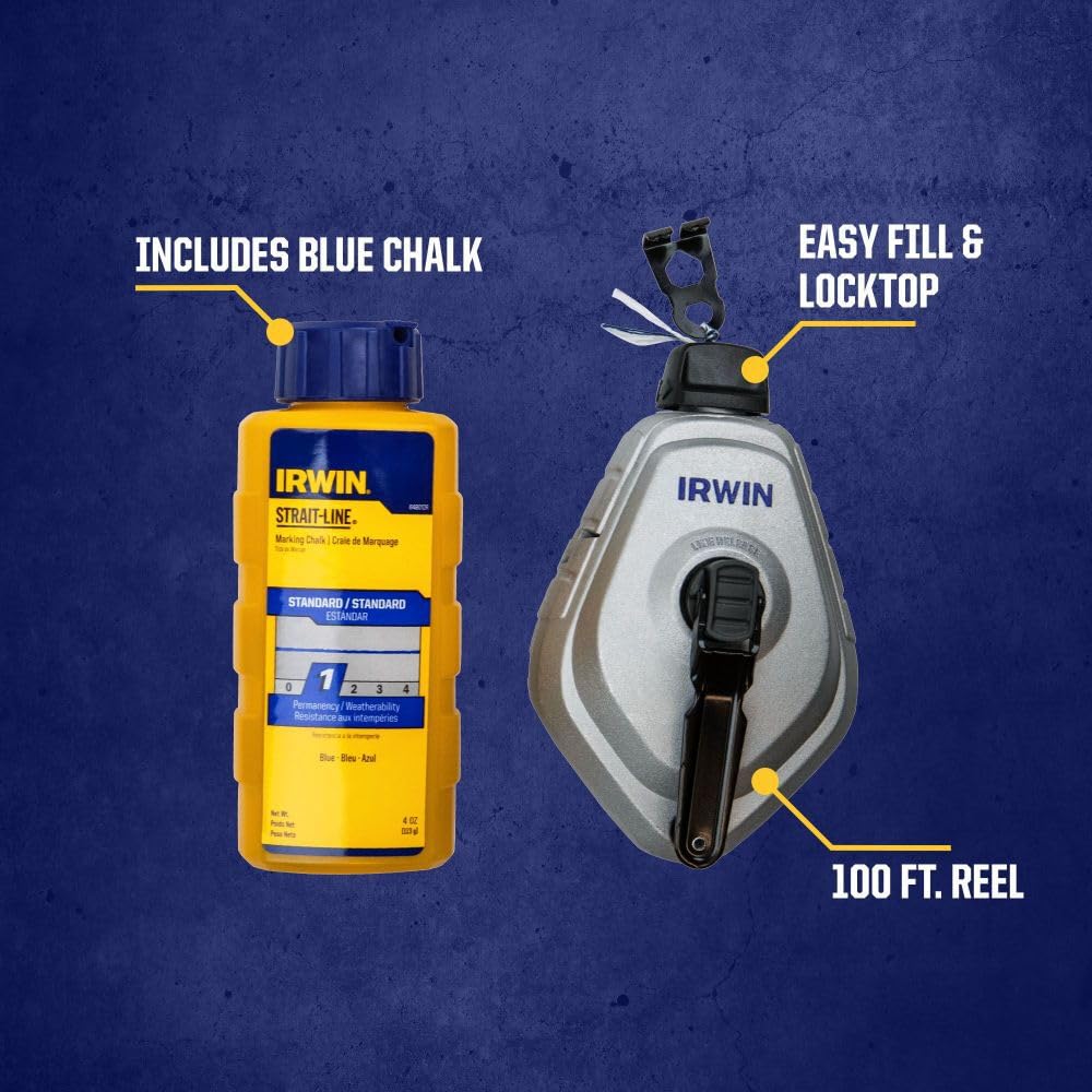 Irwin Mach6 Strait-Line Chalk Reel With Blue Chalk — Amazon image 2
