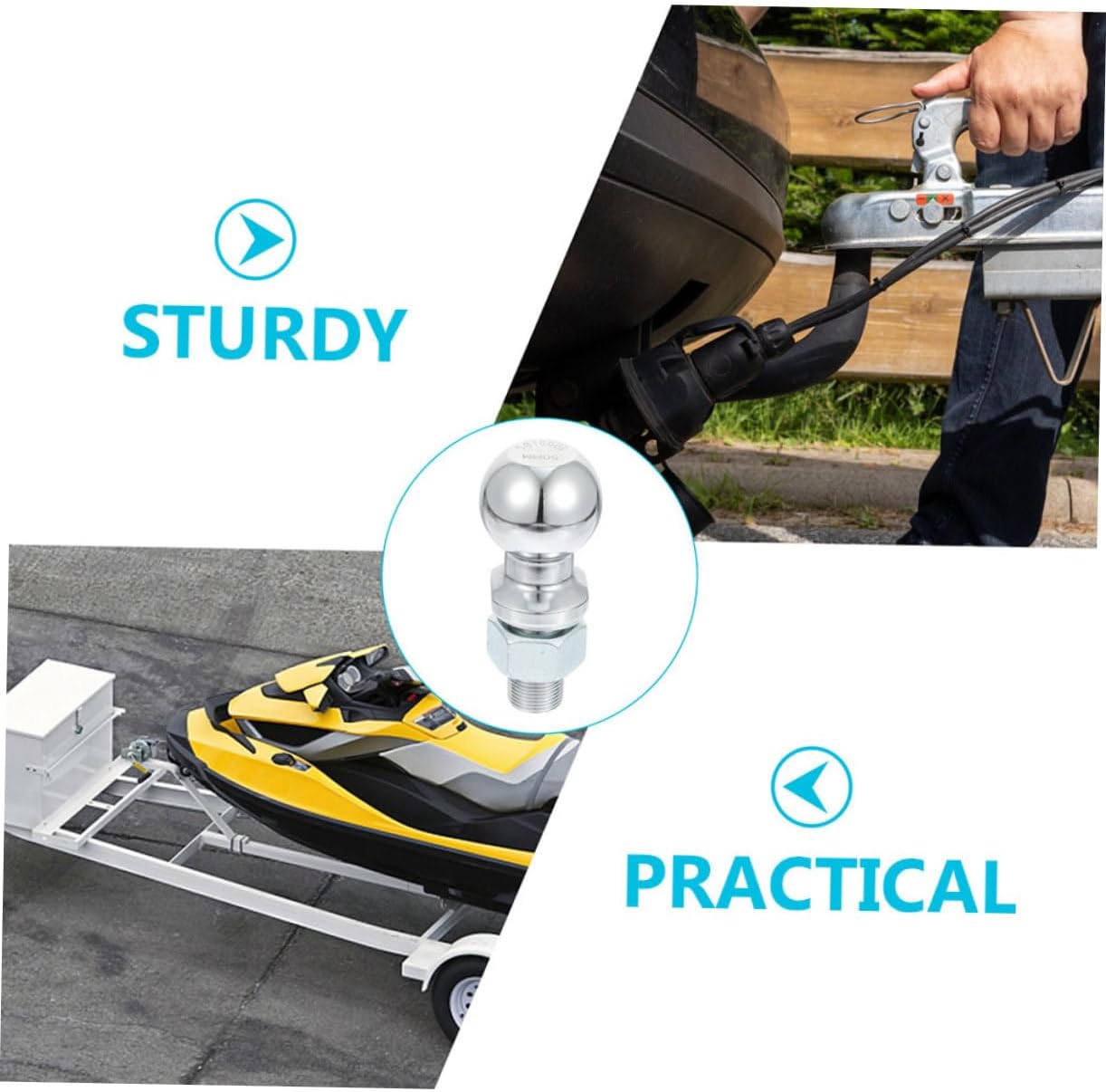 OUNONA Trailer Hitch for Towing Heavy Duty Tow Accessory for Yacht Boat and Trailer Use Easy Installation and Strength