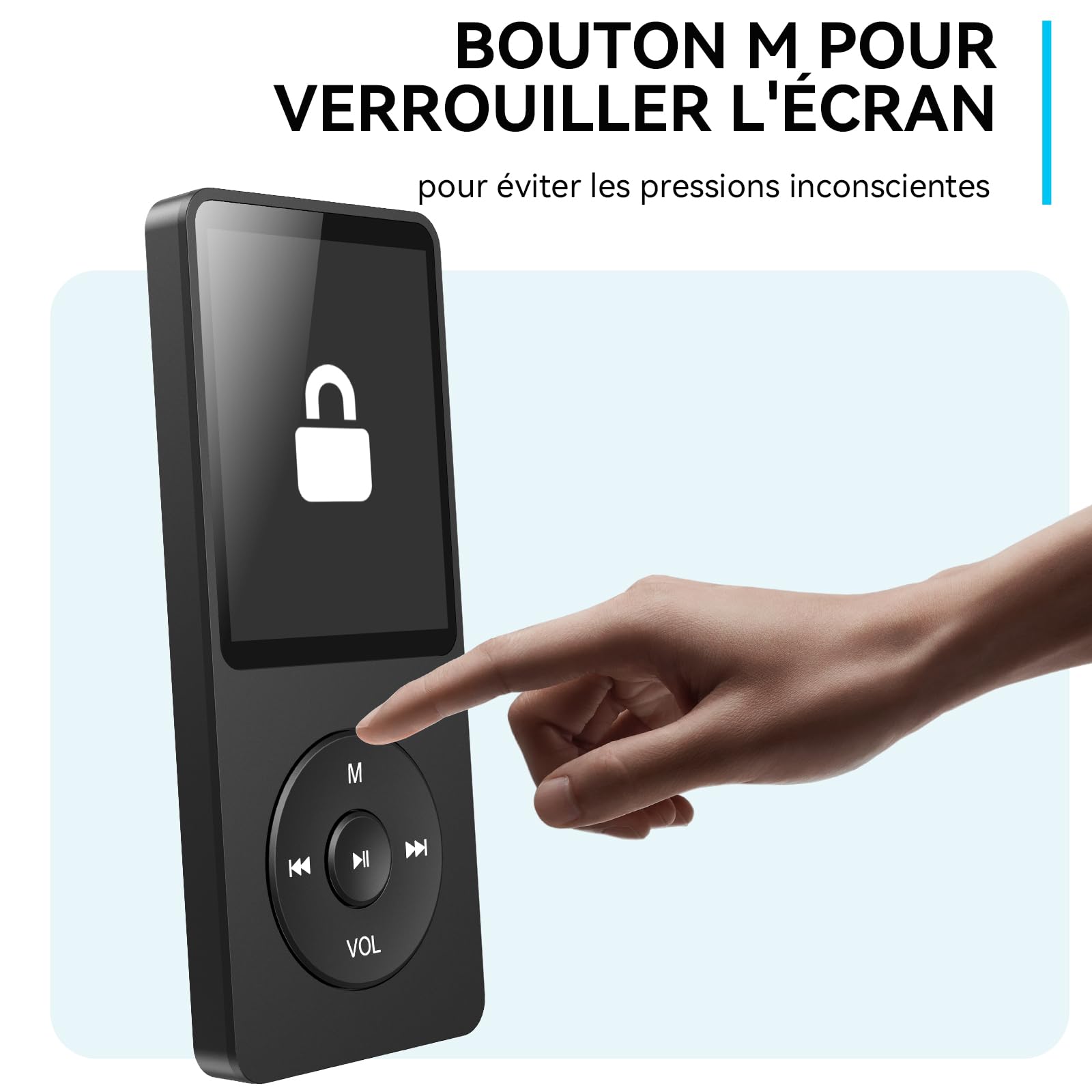 AGPTEK Lecteur MP3 Classique,Baladeur Lecteur Audio Hi-FI sans Perte