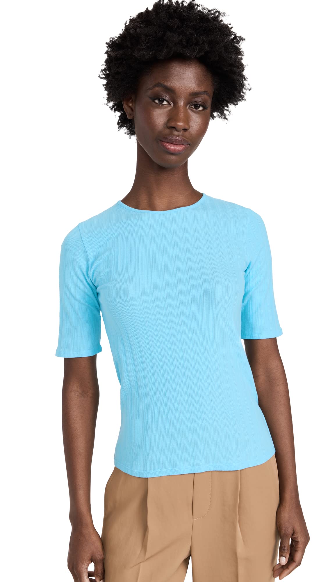 Vince Women's Elbow Sleeve Crew Neck Top