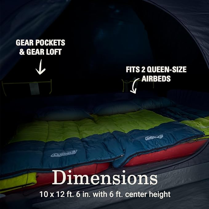 Coleman Skydome Carpa Camping 6 Personas Dark Room miniatura 5