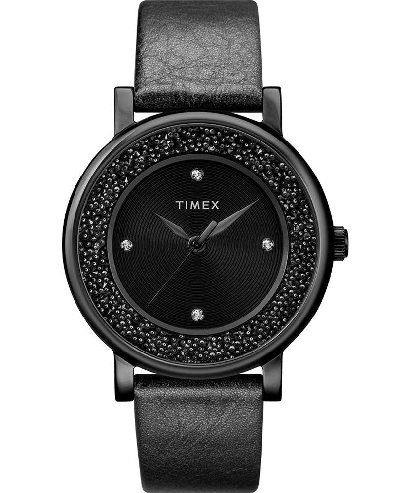 Timex TW2R93000 Women's Crystal Opulence with Swarovski Crystals 38mm Leather Strap Watch