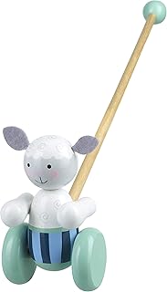 Sheep Push Along Toy - Animal Push and Pull Along Toys for 1 Year Olds, Wooden Toys - Toddler Toys, Perfect 1st Birthday Gifts For Boy and Girl - Early Development & Activity Toys by Orange Tree Toys