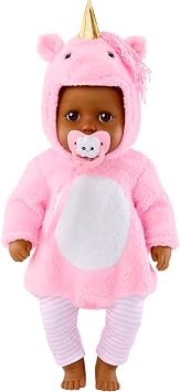Baby Born My Unicorn Baby Doll Harper - Plush Unicorn Onesie, Dark Brown Eyes Realistic Features for Kids Ages 3 & Up, Soothes & Comforts, Eyes Open & Close