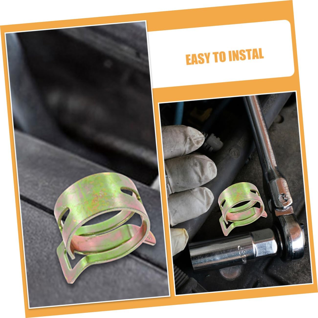 20pcs Heavy Duty Car Oil Hose Clamps Fuel Tubing Hoop for Secure Pipe Fixation Reliable Leak Prevention Easy Installation Fits Various