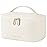 KITENROM Travel Makeup Bag Portable Cosmetic Bags for Women Large Toiletry Bag Case Pouch Organizer Waterproof (Light Beige)