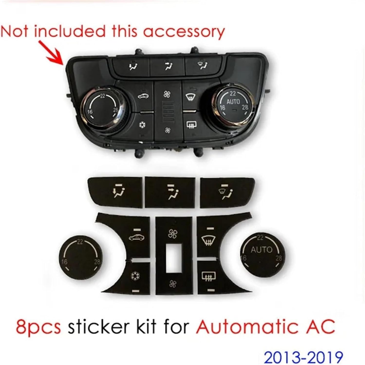 Car Air Conditioning Dash Button Sticker for Opel Mokka 2013-2019,Radio Dash Buttons Decal Replacement Stickers Auto Interior Accessories