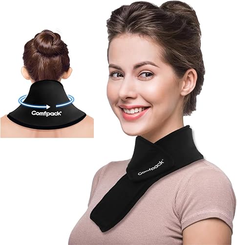 Paquete de hielo para el cuello, bolsa de hielo cervical para aliviar el dolor, reutilizable para terapia de frío caliente y bolsa de hielo para el