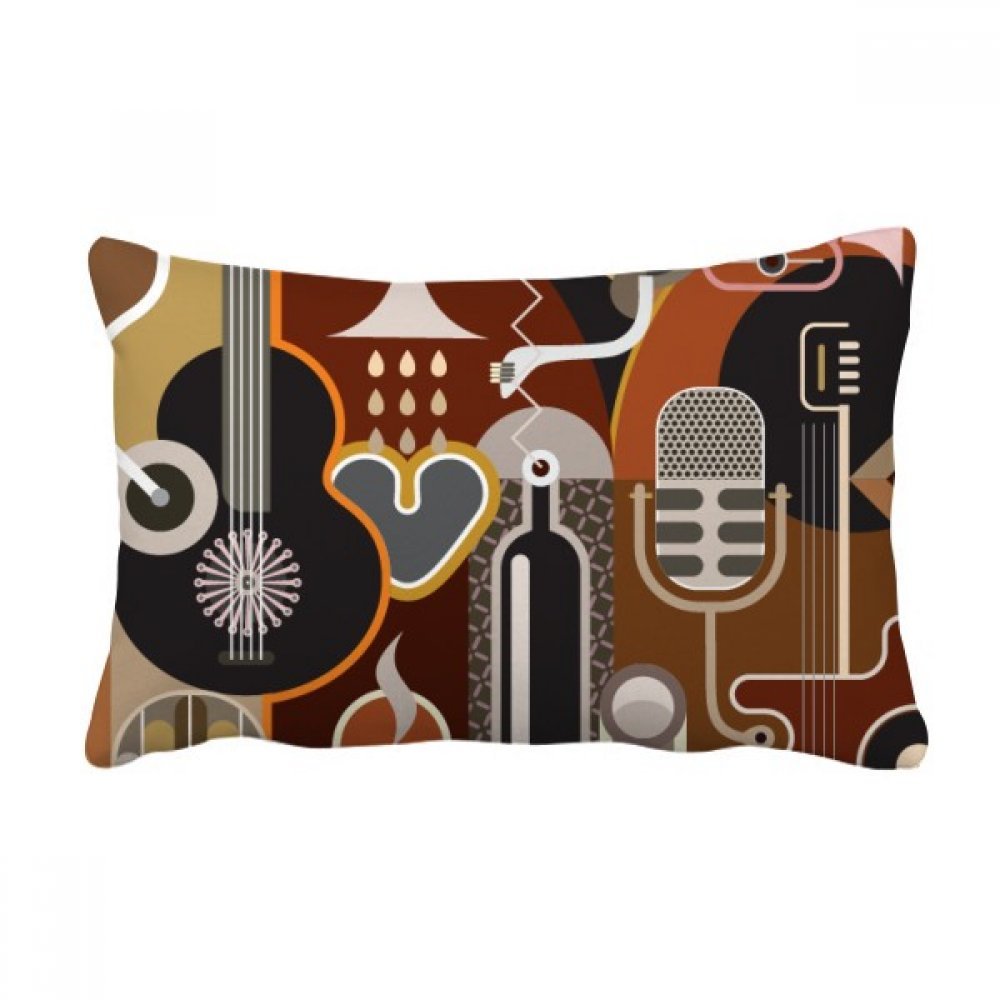 Coussin de guitare bleu housse et rembourrage décoratif canapé 16x24