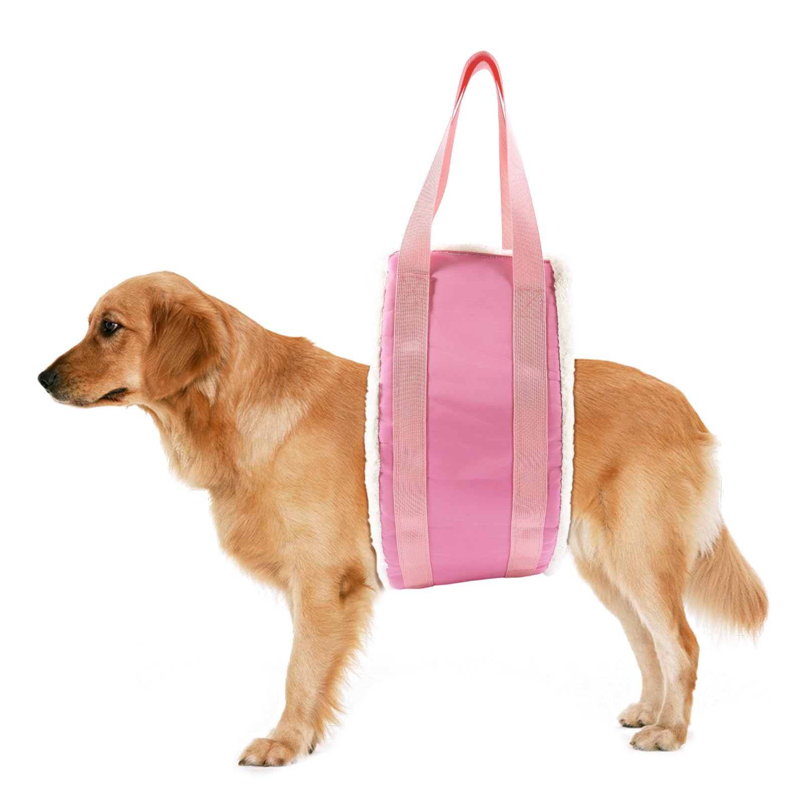 Harnais de hanche pour chien grand monter en voiture taille L rose